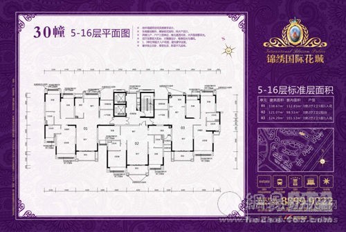 锦绣国际花城30栋户型图