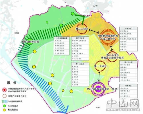 坦洲镇"十三五"规划产业空间布局图.