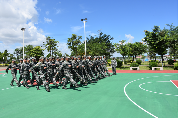 坦洲镇武装部开展民兵预备役 军事训练活动